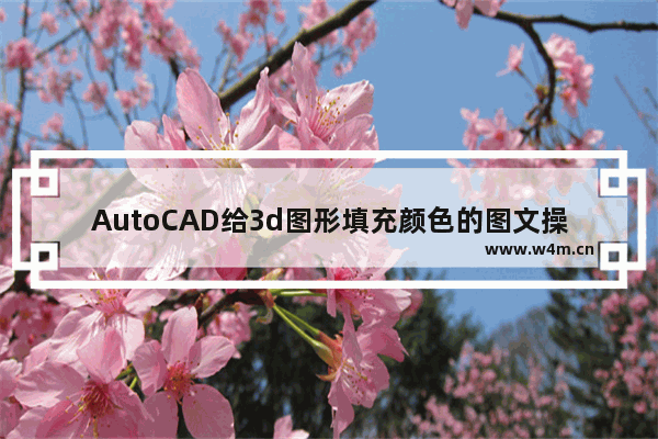 AutoCAD给3d图形填充颜色的图文操作方法