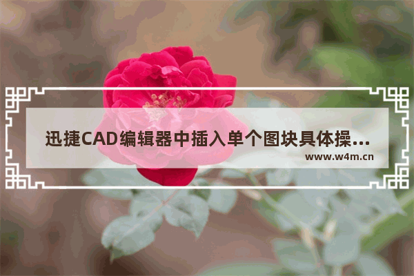 迅捷CAD编辑器中插入单个图块具体操作方法