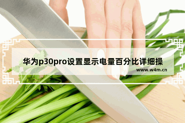 华为p30pro设置显示电量百分比详细操作方法