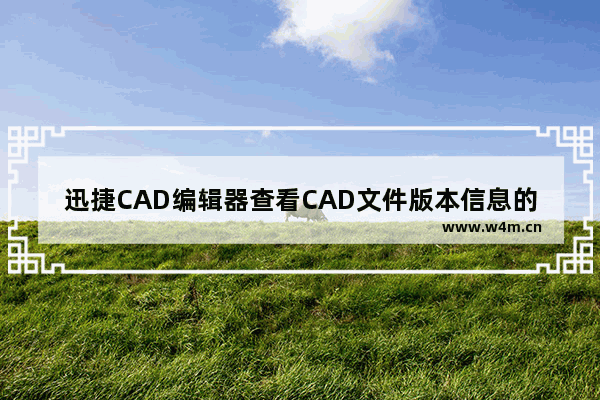 迅捷CAD编辑器查看CAD文件版本信息的方法