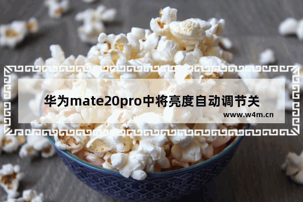 华为mate20pro中将亮度自动调节关闭的方法