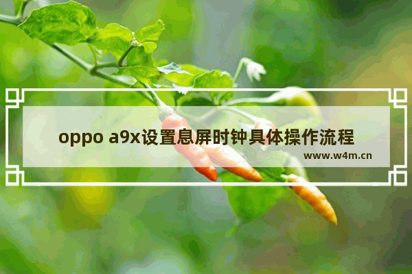 oppo a9x设置息屏时钟具体操作流程