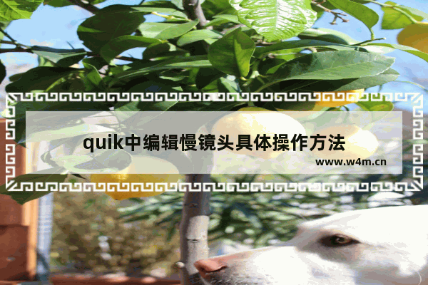 quik中编辑慢镜头具体操作方法