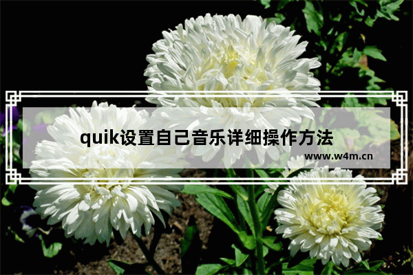 quik设置自己音乐详细操作方法