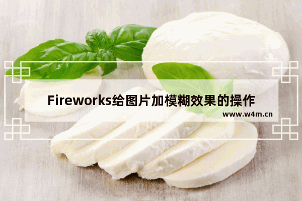 Fireworks给图片加模糊效果的操作流程