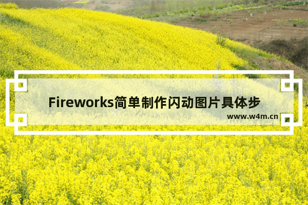 Fireworks简单制作闪动图片具体步骤介绍