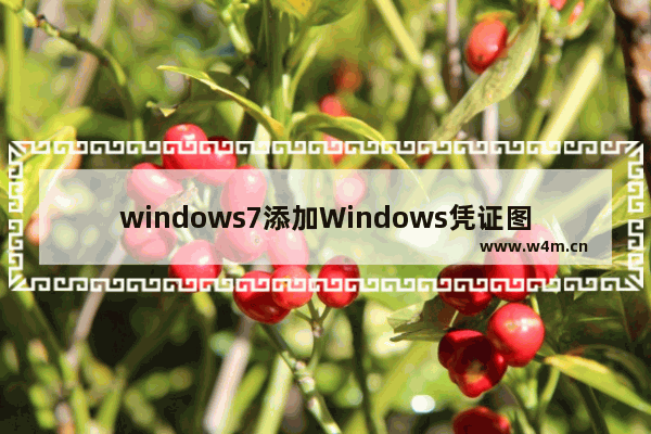 windows7添加Windows凭证图文操作步骤