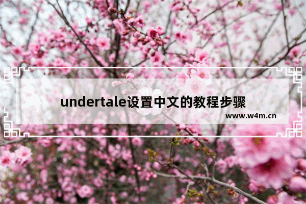 undertale设置中文的教程步骤