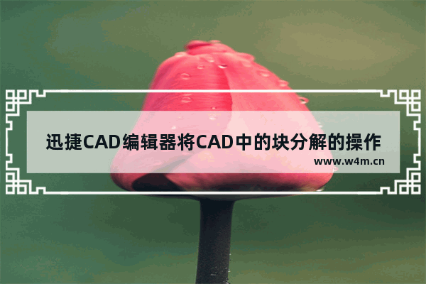 迅捷CAD编辑器将CAD中的块分解的操作步骤