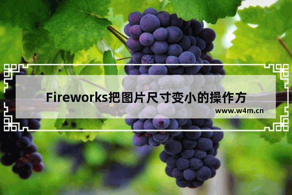 Fireworks把图片尺寸变小的操作方法