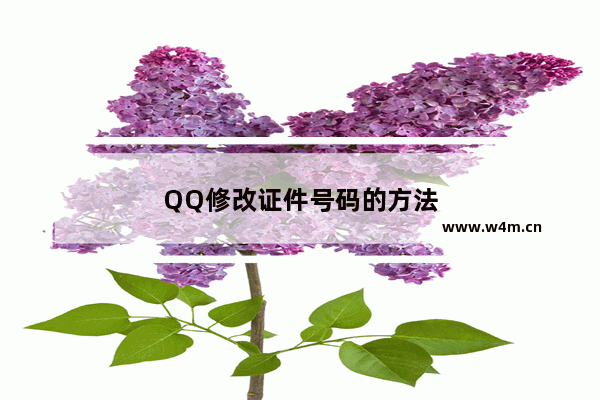 QQ修改证件号码的方法