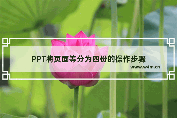 PPT将页面等分为四份的操作步骤