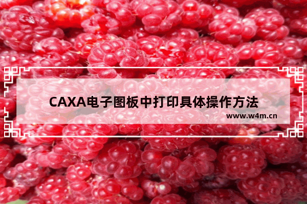 CAXA电子图板中打印具体操作方法