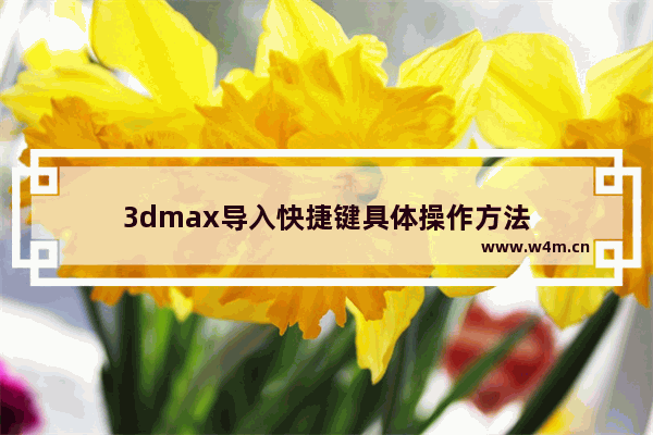 3dmax导入快捷键具体操作方法