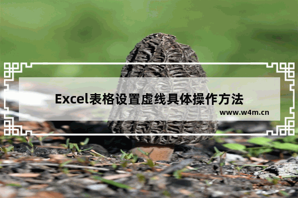 Excel表格设置虚线具体操作方法