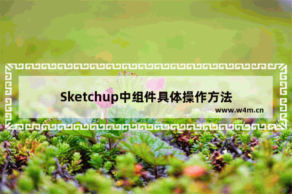 Sketchup中组件具体操作方法