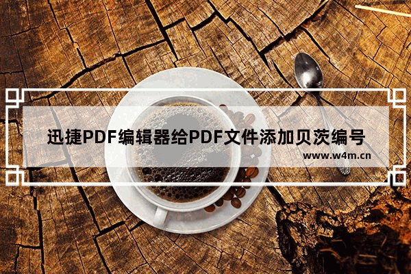 迅捷PDF编辑器给PDF文件添加贝茨编号方法