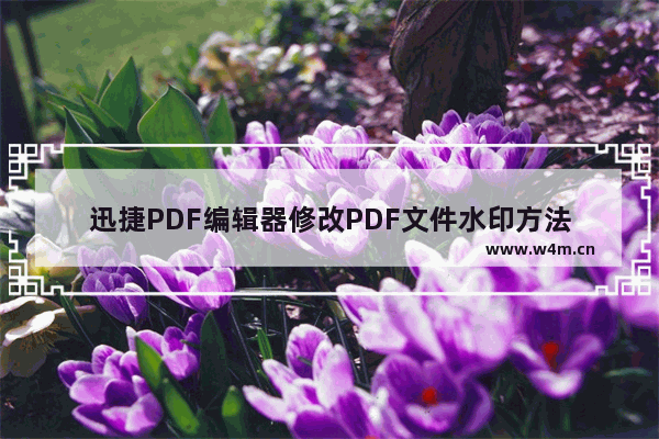 迅捷PDF编辑器修改PDF文件水印方法