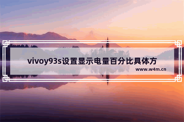 vivoy93s设置显示电量百分比具体方法介绍