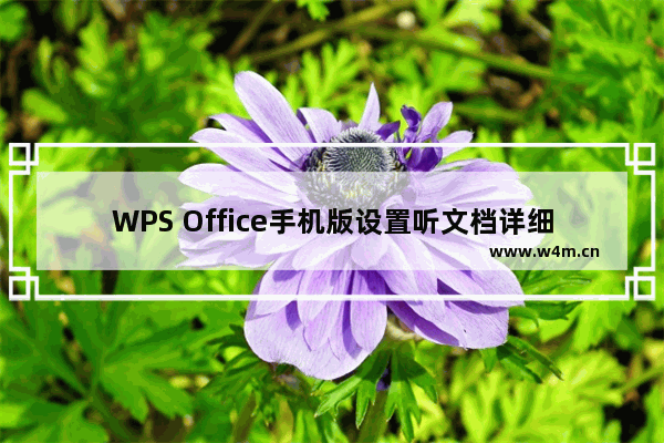 WPS Office手机版设置听文档详细流程讲述