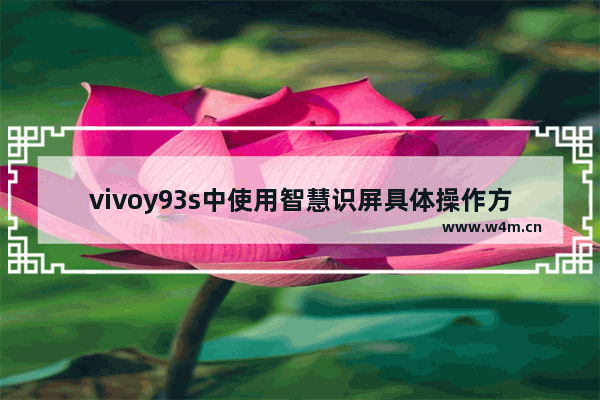 vivoy93s中使用智慧识屏具体操作方法