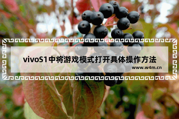 vivoS1中将游戏模式打开具体操作方法