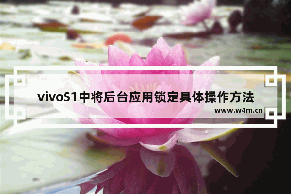 vivoS1中将后台应用锁定具体操作方法