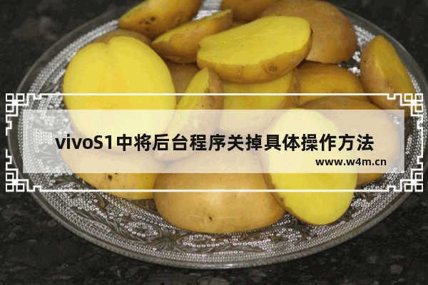 vivoS1中将后台程序关掉具体操作方法