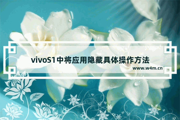 vivoS1中将应用隐藏具体操作方法