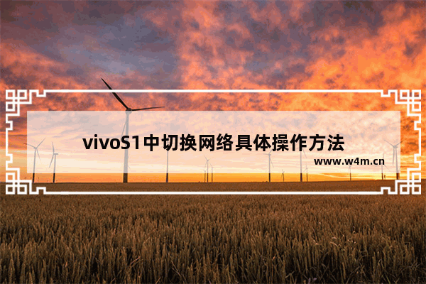 vivoS1中切换网络具体操作方法