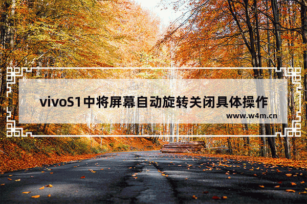 vivoS1中将屏幕自动旋转关闭具体操作方法