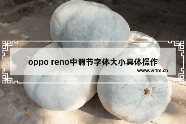 oppo reno中调节字体大小具体操作方法