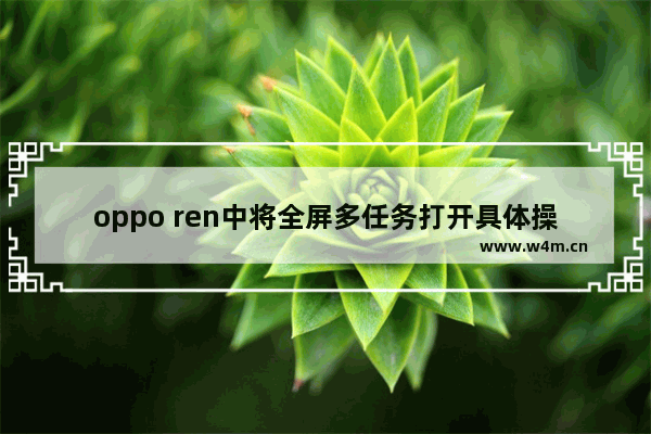 oppo ren中将全屏多任务打开具体操作方法