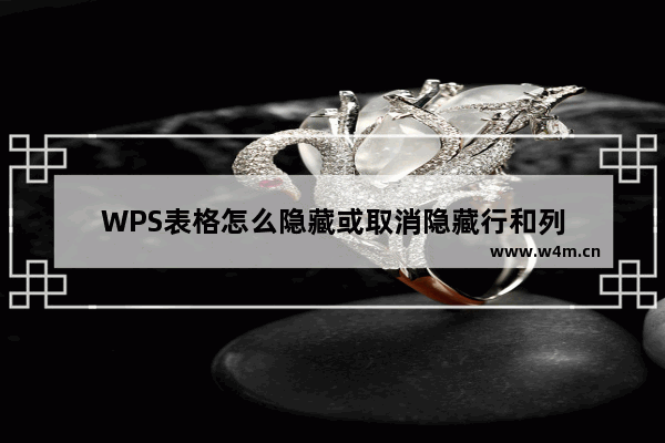 WPS表格怎么隐藏或取消隐藏行和列