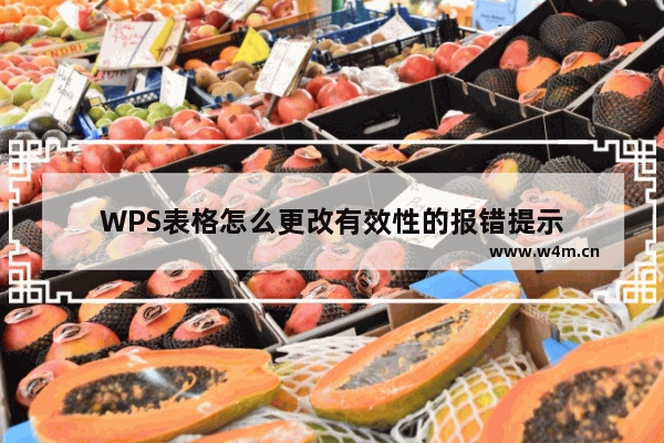 WPS表格怎么更改有效性的报错提示