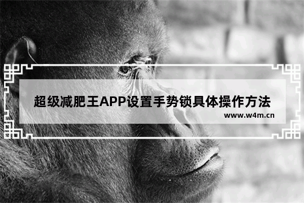 超级减肥王APP设置手势锁具体操作方法