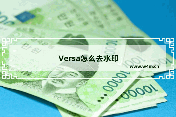 Versa怎么去水印