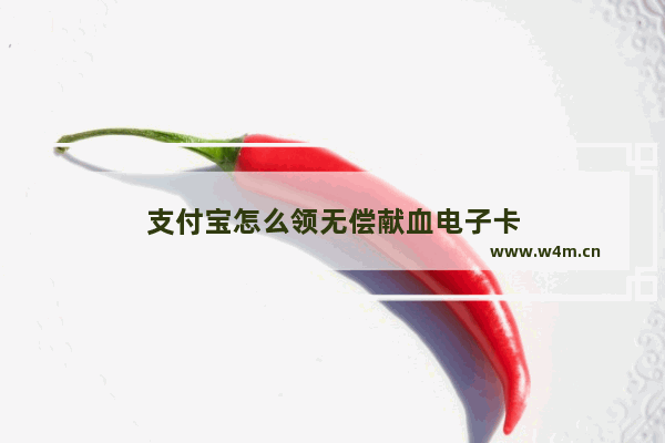 支付宝怎么领无偿献血电子卡