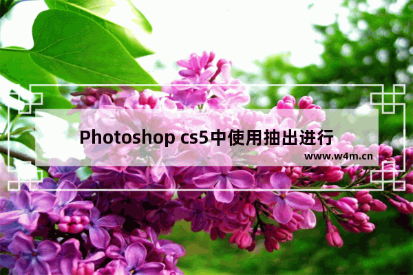 Photoshop cs5中使用抽出进行抠图具体方法