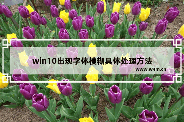 win10出现字体模糊具体处理方法