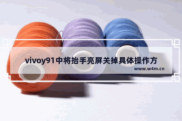 vivoy91中将抬手亮屏关掉具体操作方法