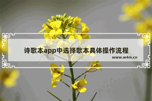 诗歌本app中选择歌本具体操作流程