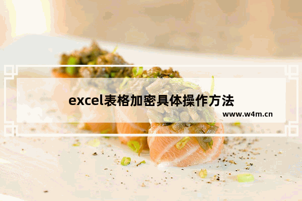 excel表格加密具体操作方法