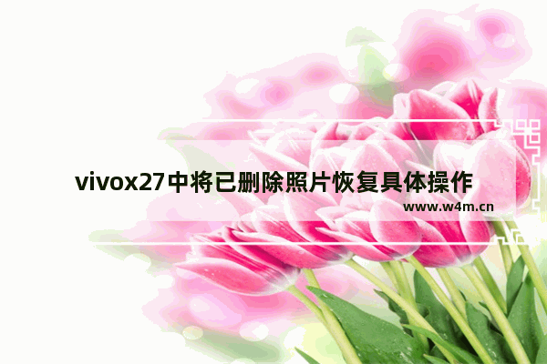 vivox27中将已删除照片恢复具体操作方法