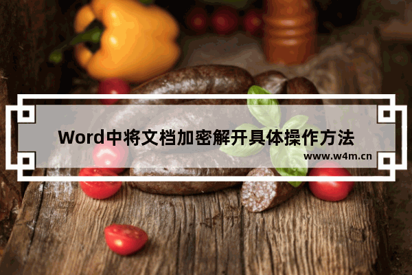 Word中将文档加密解开具体操作方法