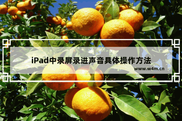 iPad中录屏录进声音具体操作方法