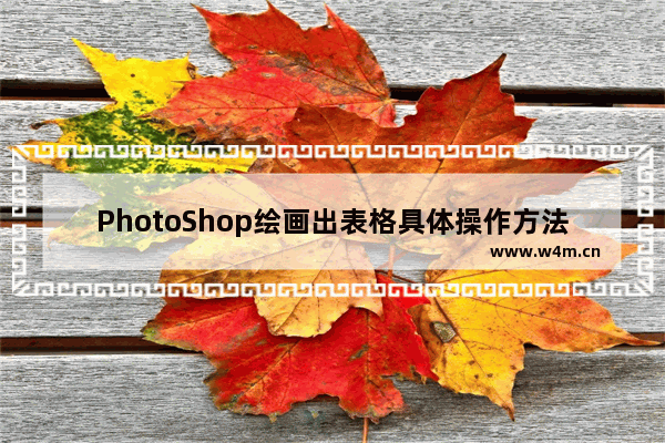 PhotoShop绘画出表格具体操作方法