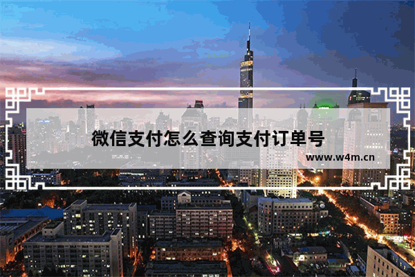 微信支付怎么查询支付订单号