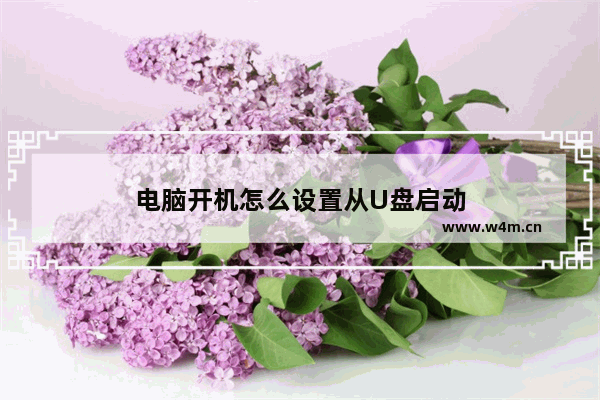 电脑开机怎么设置从U盘启动