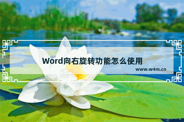 Word向右旋转功能怎么使用